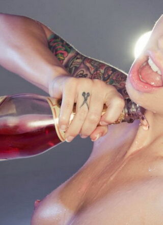 Lynn Gets Slippery And Sexy With A Bottle Of Champagne