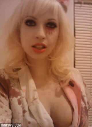 Lynn Pops Strips Down To Her Bra And Panties Touring A Haunted House