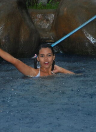 Gigi Spice Enjoys A Naked Swim While Is Pouring And Gets Wet In More Ways Than One