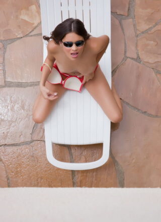 Erotic Nina James Playing And Teasing In Her Bikinis Caressing Her Beautiful Big Tits And Body