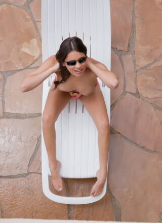Erotic Nina James Playing And Teasing In Her Bikinis Caressing Her Beautiful Big Tits And Body