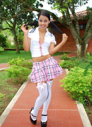 Gigi Spice Is A Schoolgirl Who Wears No Panties