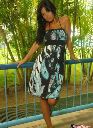 Karla Spice Feels The Heat And Slides Out Of Her Summer Dress And Bikini