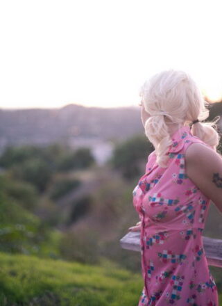Check Out Lynn Pops In A Day In Her Pink Dress. Titties And Ass