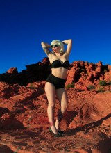 Lynn Pops In The Valley Of Fire Nevada. Shes As Hot As The Desert