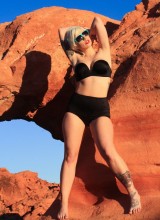 Lynn Pops In The Valley Of Fire Nevada. Shes As Hot As The Desert