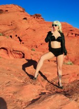 Lynn Pops in the Valley of Fire Nevada. Shes as hot as the desert