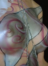 La Zona Modelos: Aston Looks Sexy With Body Paint Over Her Topless Body