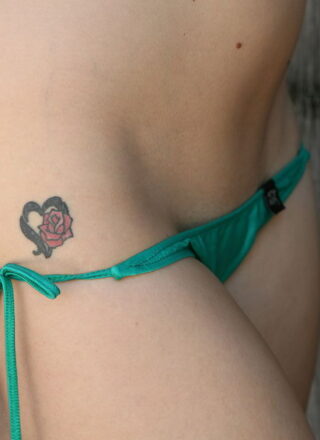 Nextdoor-models: This Itty Bitty Green Bikini Cannot Contain All Of Jessi June