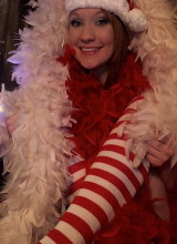 Lucy Ohara Celebrates Christmas With Her Candy Cane Shaped Dildo