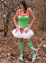 Nikki Sims The Naked Elf In The Woods Wishes You A Merry Christmas