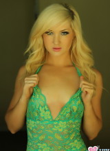 Ashlie Madison In A Sexy Green Lace Onesie