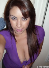 Share My Gf: Big Breasted Girlfriend Takes Selfshot Pictures Of Her Big Juicy Real Tits