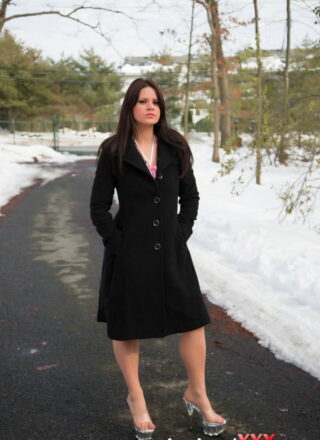 Ann Angel Xxx Braving The Cold In Lingerie