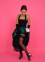 Pin-up Wow: Petra Lily So Strips From Lingerie, Stockings And See Through Petticoat