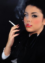 Pin-up Wow: Bryoni-kate Williams In Glamorous Movie Style Smoking Striptease
