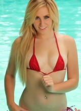 Ashley Vallone - Red String Bikini