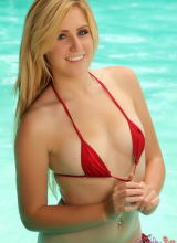 Ashley Vallone - Red String Bikini
