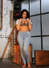 Charley S Teasing In Her Tiny Top And Blue Jeans