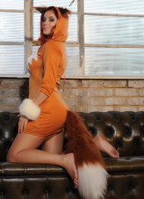 Lucy V Teasing In Her Cute Foxy Outfit