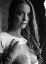 Emelia Paige Teasing In An Erotic Black & White Shoot