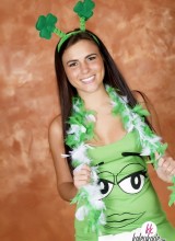 Kaley Kade As Green M&m For St Patty's Day