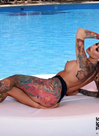This Is Glamour: Becky Holt Teasing By The Pool
