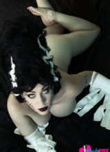 Kayla Kiss Recreates A Classic Look As The Bride Of Frankenstein
