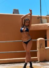 Sarah Mcdonald Posing In Her Bikini