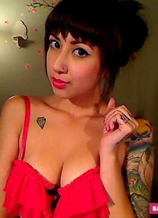 Eve Cates Takes Off Little Red Top And Shows Her Boobs