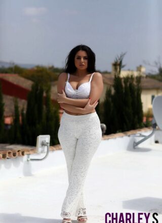 Charley S Shooting In Her Sexy White Lingerie