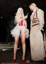 Jeny Smith - High Heels Upskirt Flashing At Cosplay Event