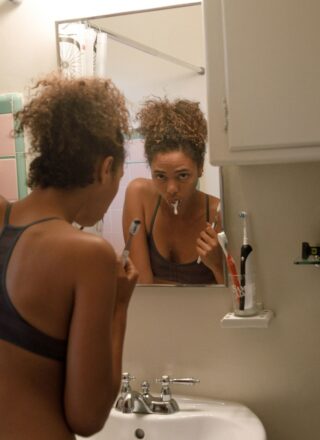 Zishy: Desiree Jacobsen Hot Lean Ebony in Bed 2