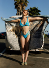 Zishy: Kayla Coyote Busty Beach Babe 12