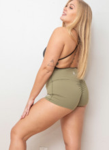 Cosmid: Penny Lund Green Shorts  2