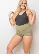 Cosmid: Penny Lund Green Shorts  1