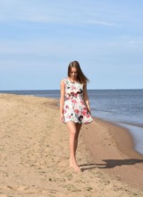 : Maxa Nude Walk On the Beach  6