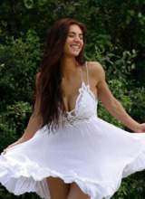 Zishy: Vynessa Lucero in a White Dress 2
