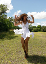 Zishy: Vynessa Lucero in a White Dress 4