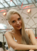 Zishy: Katya Nesterova in a White Dress 3