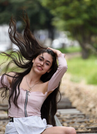 Zishy: Zaheera Juni in White Overalls 1