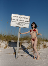 Zishy: Giulia Wylde in Red Bikini 3