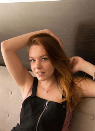 : Candy Red Nude on Couch  14