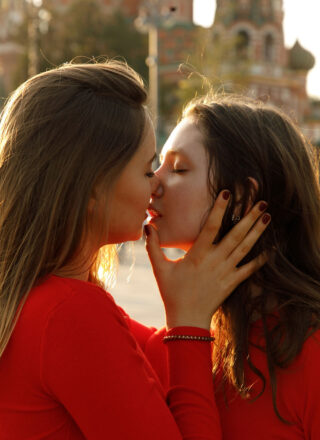 Zishy: Disha Yutina & Alevtina - Red Sweaters