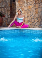 Skin Tight Glamour: Poppy H - Poolside Views 3
