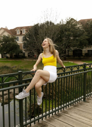 Zishy: Minka Giertz in a White Miniskirt 7